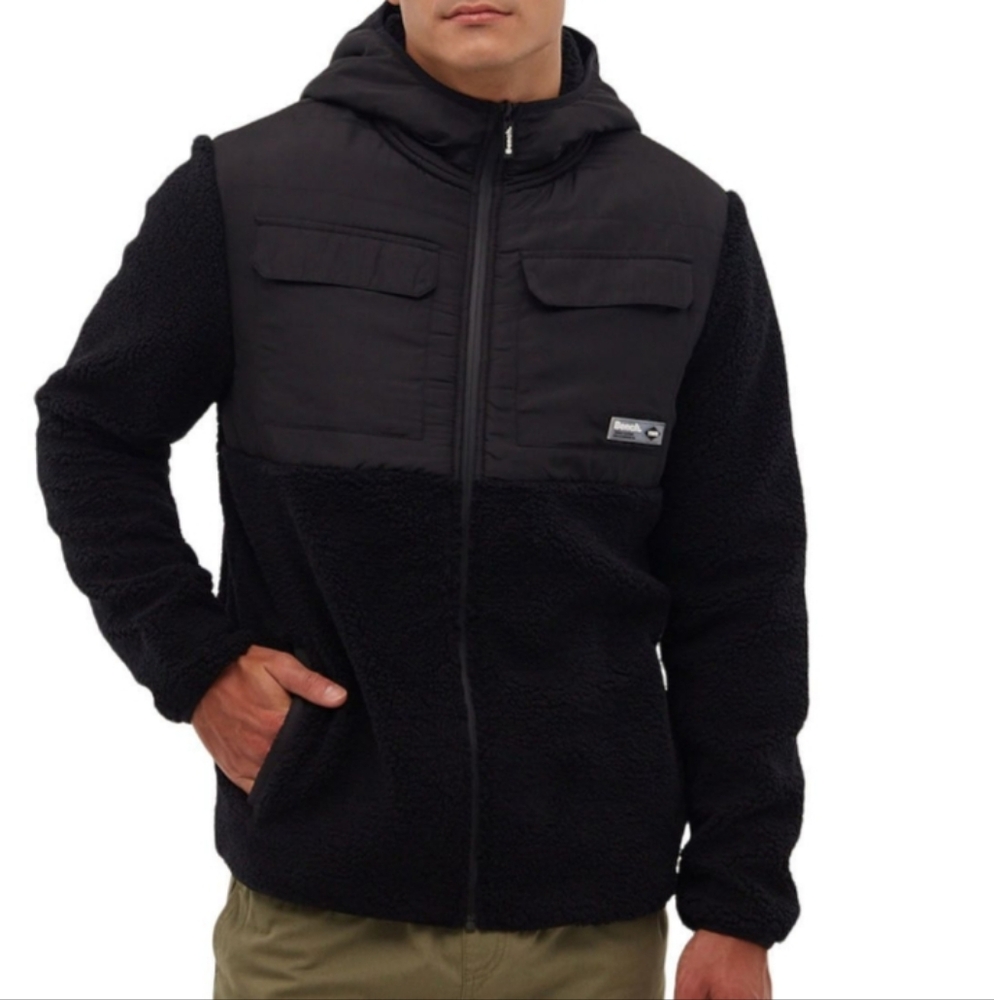BENCH MENS Quilted Yoke Zip-Up Sherpa M NWT
